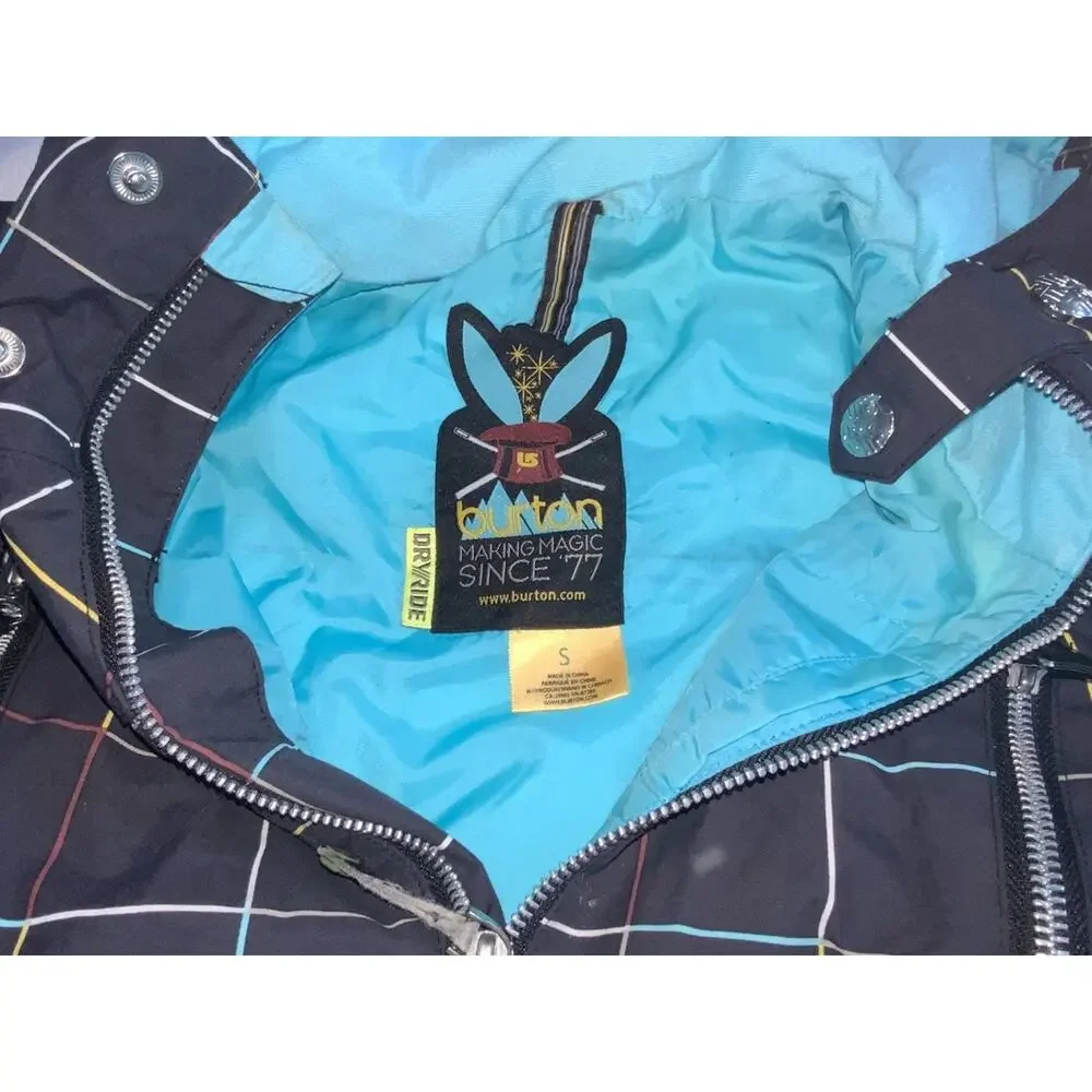 Burton Dry Ride Snowboarding Ski Jacket Hooded Shell Full Zip Womens Small - Picture 2 of 8